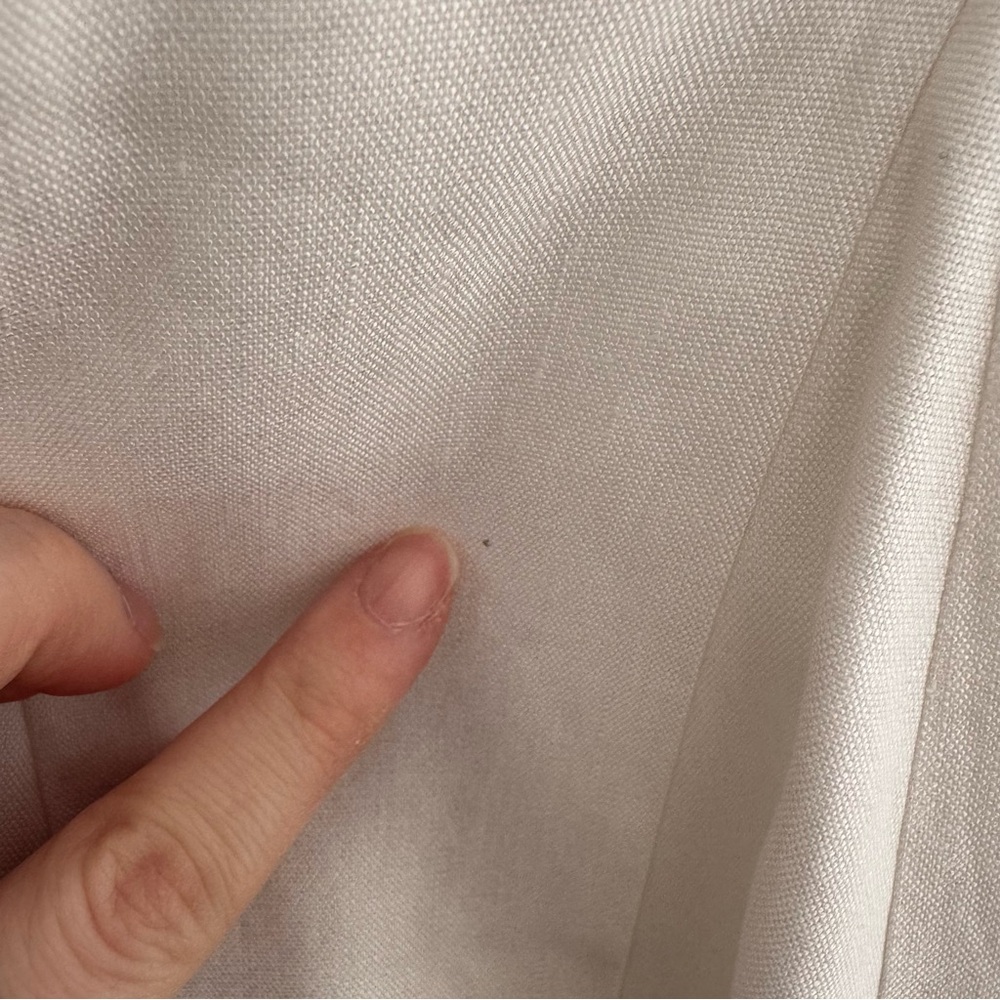 Milly Cameron Solid Linen Strapless Dress White Size 2 - Picture 11 of 13